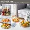 Buy cheap 3 Tier Clear 360 Rotating Lazy Susan Tray Countertop Spice Display Rack from wholesalers