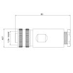 24AWG Cable 5p Plastic Screw Assembly Connector 7/8 Male Straight CuZn
