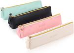 ISuperb 4 Pcs Small Pencil Case PU Leather Pencil Pouch Waterproof Organizer