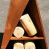 Buy cheap Freestanding 120cm Modern Outdoor Fireplace Geometric Corten Steel Chimenea from wholesalers