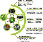 30 Pack Bamboo Charcoal Air Purifying Bags Active Ingredient Content Above 80%