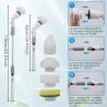 Buy cheap ABS Cordless Electric Spin Scrubber With 6 Replaceable Brush Heads from wholesalers