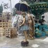 Buy cheap Bronze Umbrella Girl Statues Garden Water Fountain Life Size Beautifu Metal Decoration Outdoor Design Modern from wholesalers