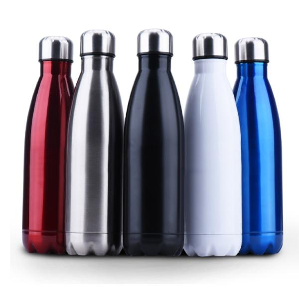 Leak Proof Double Wall Insulated Water Bottle 17oz 500ml Colorful Keep Hot Cold