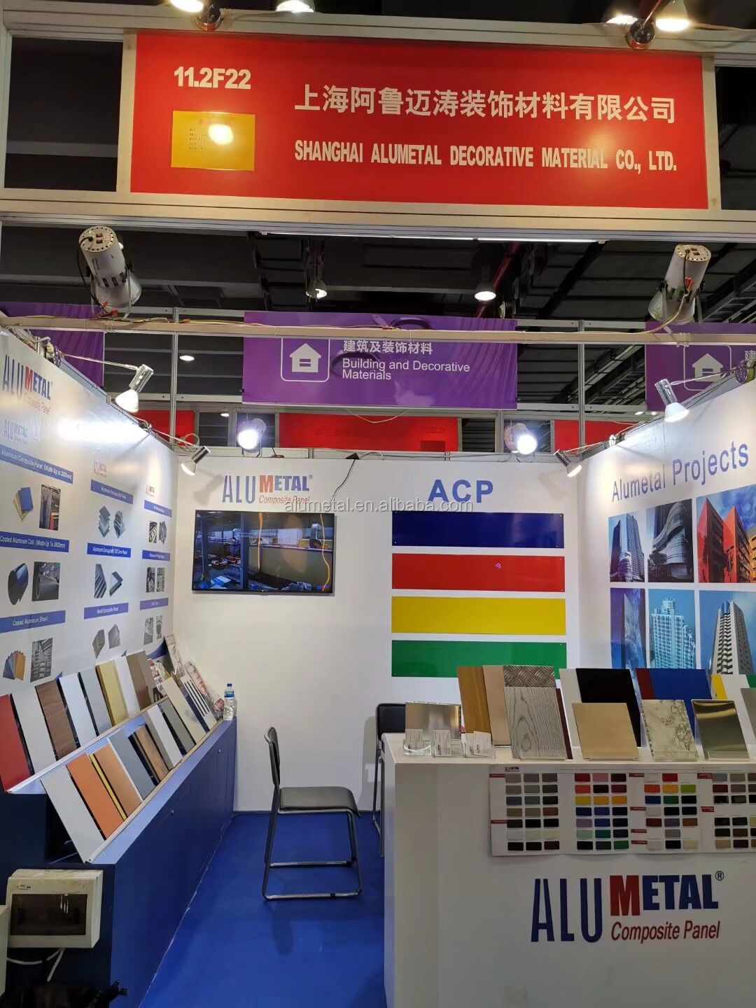 Alumetal B1 A2 Fireproof Aluminum Composite Panel Exterior Metal Cladding 1250mm