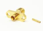 Buy cheap Female 2 Holes Flange Mount SMA RF Connector Gold Plated 50Ohm from wholesalers