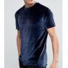 Buy cheap Soft Touch Blank Mens Velour T Shirt / Anti Pilling Oversized Blue T Shirt from wholesalers