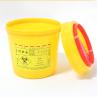 Buy cheap 8L Safety Biohazard Disposal Container Medical Sharps Box Plastic Yellow round Safety Box from wholesalers