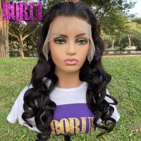 Buy cheap 180% Density Virgin Raw Loose Wave 12a Human Hair Lace Frontal Wigs product