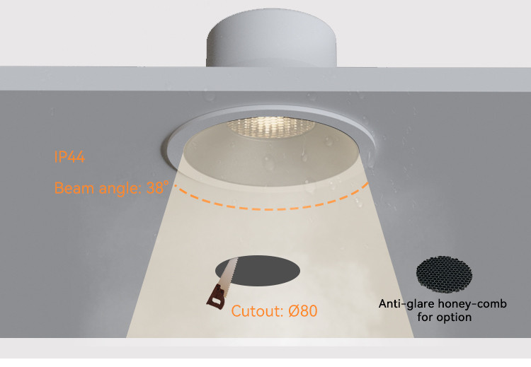 Anti Glare Magnetic Downlight 85x56mm 7W Downlights Adjustable 2700K 3000K 3500K