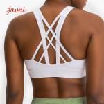 Solid Color Women Sport Bra High Impact Shockproof Push Up Workout Bra