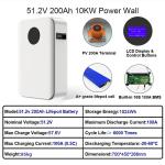 ROSH Lifepo4 48v Battery Power Wall Battery ODM Custom Color
