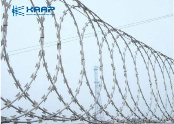 Buy cheap Razor Blade Fencing Wire Razor Barbed Wire , Razor Ribbon Wire Stainless Steel from wholesalers
