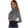 Buy cheap Gym Women Workout Hoodies Crop Top Hoodies 100% Cotton 360gsm from wholesalers
