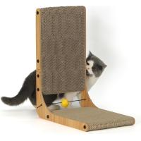 Buy cheap L Shape Cat Scratcher High Density Corrugated Paper Wall Mounted Scratching Pad product