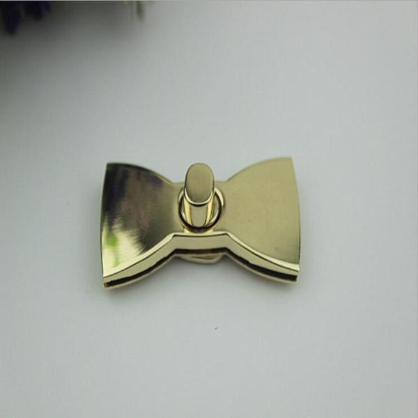 Buy cheap Simple custom shiny gold butterfly bow pattern zinc alloy fashion locks for purse from wholesalers