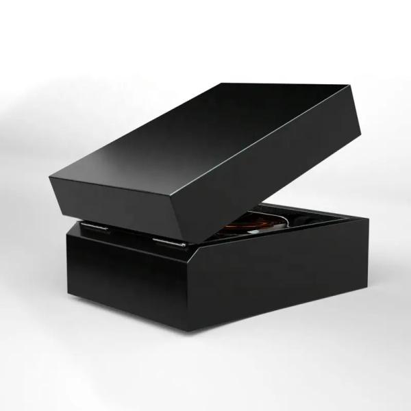 Buy cheap Noble Elegant Black Wooden Perfume Box , High Glossy Customized Wooden Gift Box from wholesalers