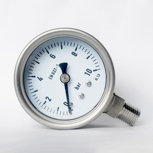 Buy cheap 2.5" 10 bar Liquid-filled Manometer SUS 316 Tube/Socket All Stainless Steel Pressure Gauge from wholesalers