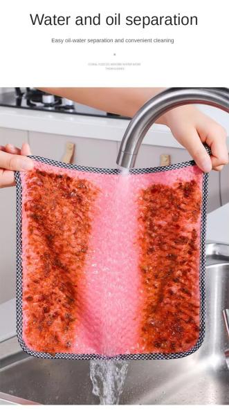 Buy cheap KILINE Kitchen Daily Dish Towel, Kitchen Rag Non-stick Oil Thickened Table Cleaning Cloth from wholesalers