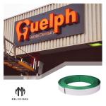 Color Painting Green Color 100 Meters Channel Letter One Side Edge Aluminum Trim