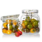 Food Factory Use 1Oz 4Oz 8Oz Round Shaped Clear Empty Storage Container Glass