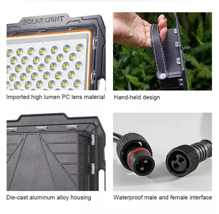 High Brightness Ip65 Led Solar Flood Light Outdoor Waterproof 200w 300w High Lumen