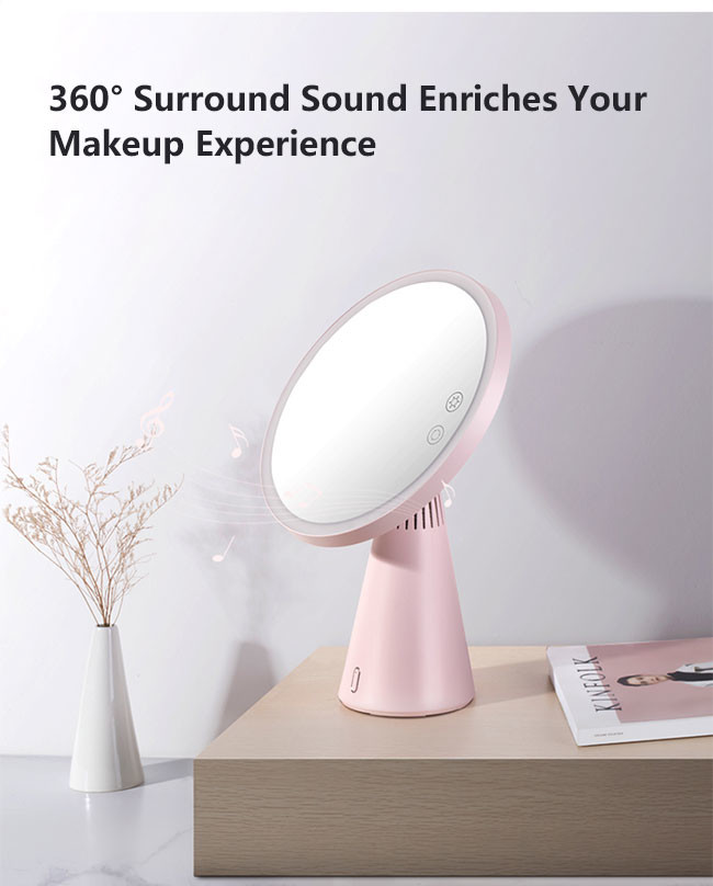 Touch Sensor 3000mAh DC 5V Magnetic 7X Vanity LED Makeup Mirror