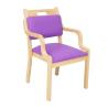 Buy cheap Banquet Fixed Comfortable Wooden Restaurant Chair With Colorful Fabric Upholstery from wholesalers