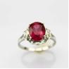Buy cheap Sterling Silver 8mmx10mm Oval Pink Cubic Zircon 925 Silver Ring (FR081) from wholesalers