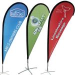 65g fabric Teardrop Beach Flag , Aluminum Pole Advertising Feather Flags