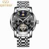 Buy cheap KINYUED Luminous clock hands man stainless steel wristwatches automatic tourbillon movement from wholesalers