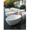 Buy cheap Solid Surface Artificial Stone Bathtub Oval Freestanding Soaking Tub from wholesalers