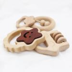 Medical 5.5cm Silicone Wood Teether Wooden Doctors Set