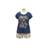 Buy cheap Leisure Ladies Loungewear Sets Solid Short Sleeve Top + Floral Shorts from wholesalers