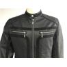 Buy cheap Black Mens PU Jacket With Suede Detail , Mens Leather Look Biker Jacket TW77818 from wholesalers