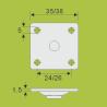 Buy cheap double wheels top plate casters ,PVC PA material caster wheel 30mm from wholesalers