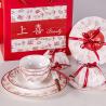 Buy cheap Mothers Day Porcelain Dinnerware Sets Under Glazed With Plant Pattern from wholesalers