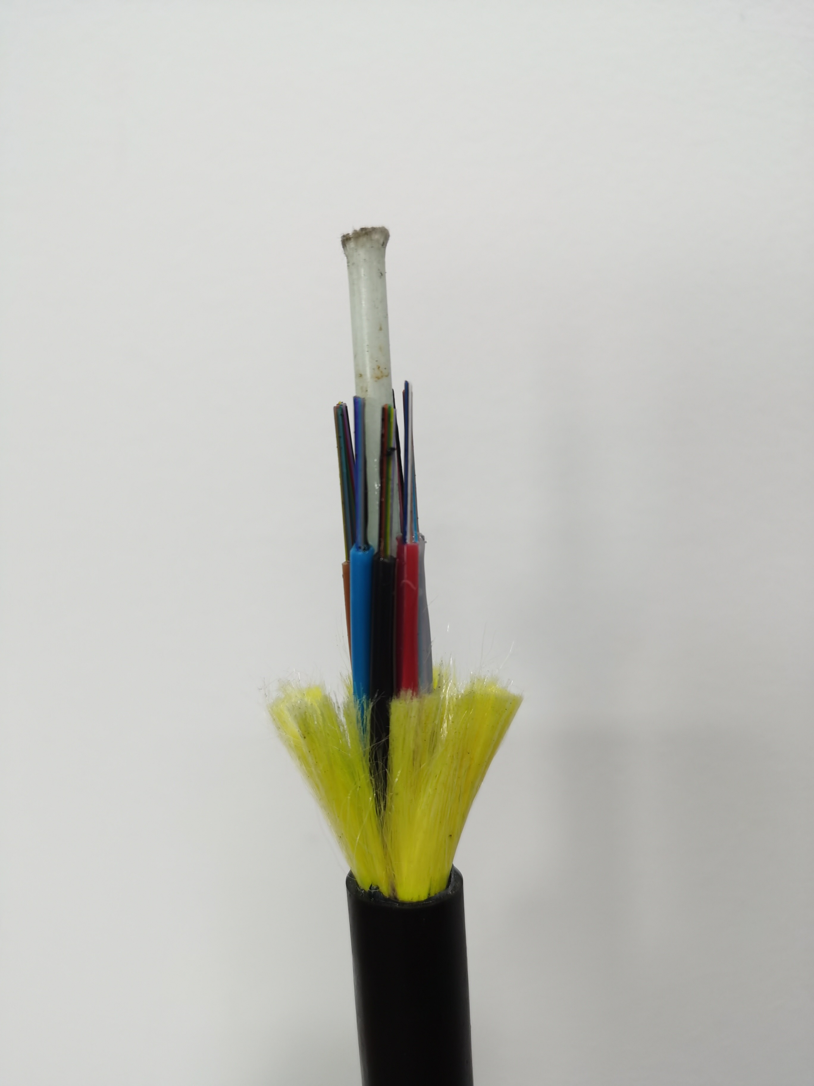 Outdoor ADSS G652 12 24 48 96 Core Fiber Optic Cable With Black Jacket