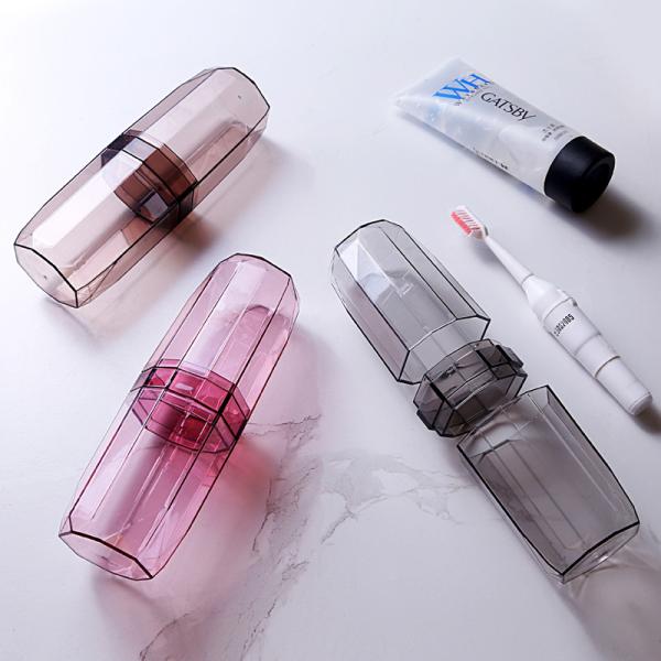 Buy cheap 6.7x6.2x20.7cm Toothpaste PS Plastic Travel Toothbrush Holder from wholesalers