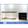 Buy cheap Custom Commercial Mirror Gold Jewelry Display Case With Cabinet from wholesalers