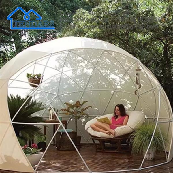 Buy cheap Outdoor Large Holiday Hotel Commercial Transparent Canvas Geodesic Dome House Tent For Sale from wholesalers
