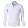 Buy cheap Wholesale Cotton Polyester Leisure Quick Drying Breathable Men'S Custom Golf Lapel Long Sleeve Polo Shirt from wholesalers