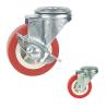 Buy cheap OEM 1.5 Inch Red Wheels Light Duty Rigid Plate PVC Casters For Small Trolleys from wholesalers