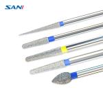Stainless Steel Silver Dental Diamond Burs 11mm FG Dental High Speed Diamond