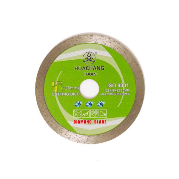 high quality 5inch 125×1.2/1.8×10×22.23mm Continuous Rim Diamond Blade For
