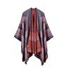 Buy cheap New European and American imitation cashmere cloak big frame jacquard open fork shawl from wholesalers