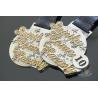 Buy cheap 3D Earth Glitter Color Custom Silver Sports Medal , Bespoke Metal Running Medallion from wholesalers