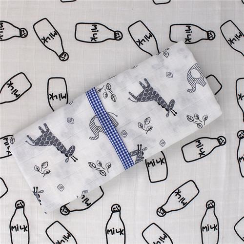 Buy cheap PMF 005 100 Cotton Printed Muslin Fabric Solid Color Baby Blanket Muslin Fabric from wholesalers