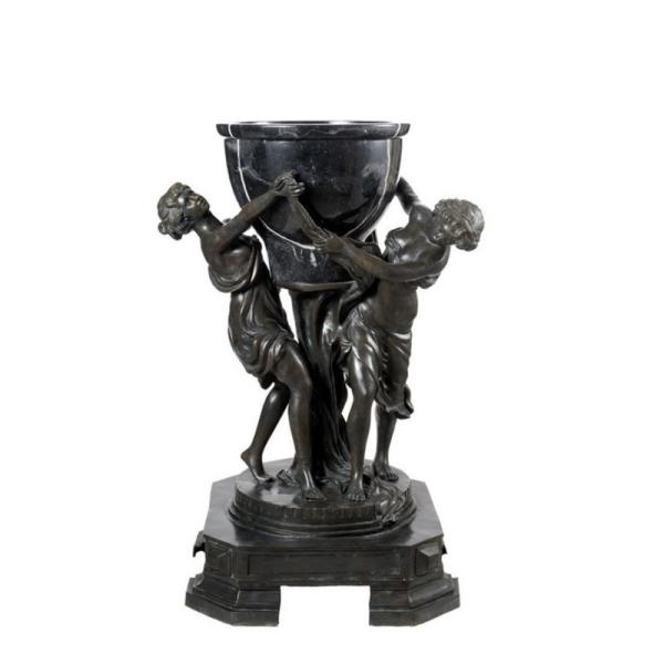 Buy cheap European Style Black Cast Iron Urn Planters Antique Imitation Style from wholesalers