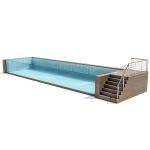18m3 Pool Water Capacity Customized Acrylic Panel Thickness Outdoor Hotel Glass